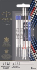 WKŁADY PARKER BL6 (3 DŁUGOPIS + 3 GEL)