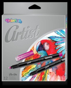 Cienkopisy z plastikowa końcówką ARTIST 12 kol. Colorino Kids