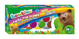 FARBY PLAKATOWE 24 KOLORY 10ml STD BAMBINO*