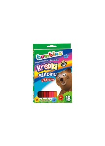 KREDKI 18 KOLORÓW 18cm TRÓJKĄTNE BAMBINO STD*