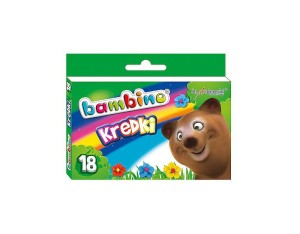 KREDKI 18 KOLORÓW BAMBINO STD*
