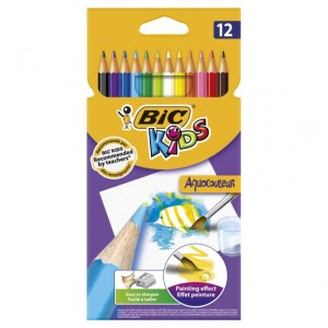 BIC Kids Aquacouleur Kredki ołówkowe 12 kolorów