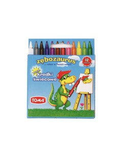 KREDKI ŚWIECOWE ZĘBOZAURUS 12 KOLORÓW