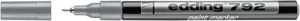 Marker olejowy e-792 EDDING, 0,8mm, srebrny