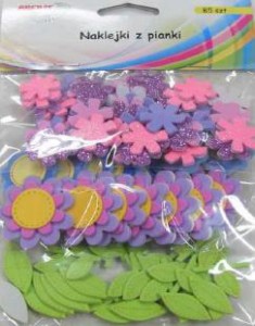 NAKLEJKI Z PIANKI PVC 18 KWIATKI 6