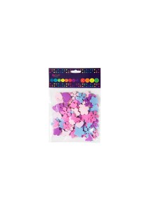 NAKLEJKI Z PIANKI SERCA, KWIATKI, MOTYLE 100szt