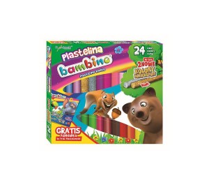 PLASTELINA 24 KOLORY BAMBINO STD*