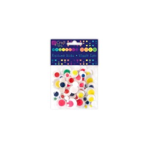 RUCHOME OCZKA MIX KOLOROWE 75szt