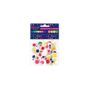 RUCHOME OCZKA SAMOP. MIX KOLOROWE 75szt