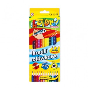 PENMATE KOLORI PREMIUM KREDKI OŁÓWKOWE TRÓJKĄTNE 12 KOL.+TEMPERÓWKA