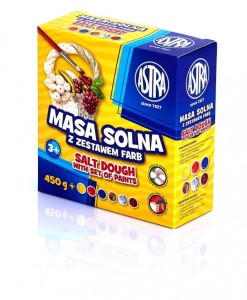 Masa solna Astra 450g + 6 kolorów farb do malowania