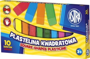 Plastelina Astra kwadratowa 10 kolorów