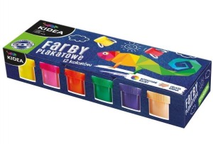 FARBY PLAKATOWE 12 KOLORÓW 20ML KIDEA