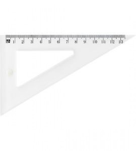 Ekierka szkolna GRAND GR-853T 13,5cm/60 Transparent