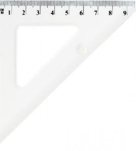 Ekierka szkolna GRAND GR-854T 45/9,5 cm Transparent