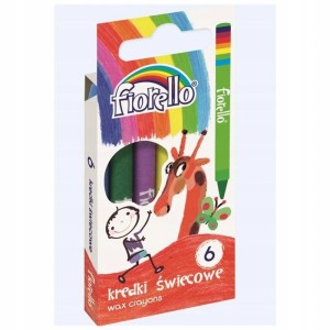 Kredki Fiorello świecowe .6 kol.