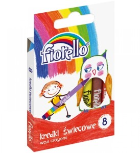 Kredki Fiorello świecowe .8 kol.