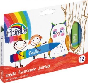 Kredki Fiorello świecowe 12 kol. JUMBO