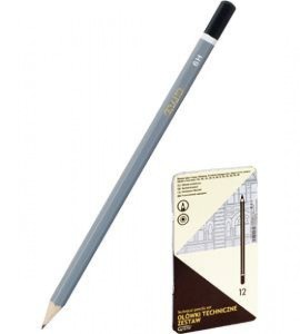 Ołówki techniczne GRAND metalowe pudełko - zestaw 12 szt.