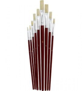 Pędzle 882 B płaskie kpl. 9 szt.