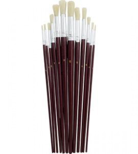 Pędzle okrągłe 582 kpl 12szt od 1 do 12 szczecina