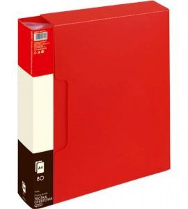 Teczka ofertowa 9008 A 80 koszulek GRAND czerwona