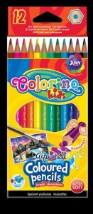 Kredki akwarelowe 12 kol. + pędzelek Colorino Kids