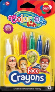 Kredki do malowania twarzy 6 kol. Colorino Kids
