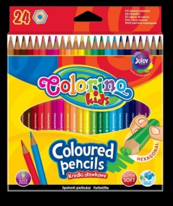 Kredki ołówkowe heksagonalne 24 kol. Colorino Kids