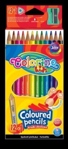 Kredki ołówkowe trójkątne 12 kol. + tem. Colorino Kids new