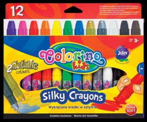 Kredki świecowe żelowe 12 kol. Colorino Kids