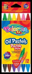 Pastele olejne 12 kol. trójkątne Colorino Kids