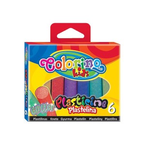 Plastelina 6 kol. Brokat Colorino Kids
