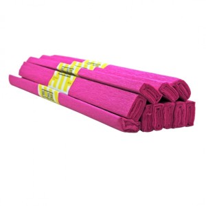 BIBUŁA MARSZCZONA 50x200cm FUKSJA 10szt