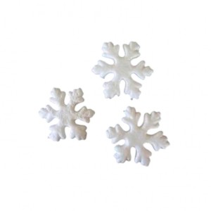 PŁATKI ŚNIEGU STYROPIANOWE 75mm 12szt