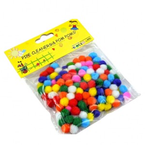 POMPONY 1cm 200szt MIX KOLORÓW LE19-06