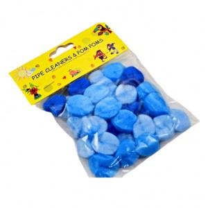 POMPONY 2,5cm 30szt ODCIENIE NIEBIESKIEGO LE19-03