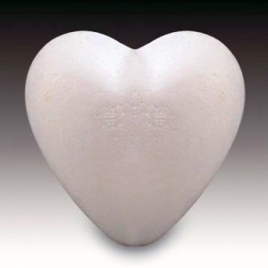 SERCE STYROPIANOWE 150mm 5szt /18/