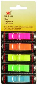 ZAKŁADKI INDEKSUJĄCE PLASTIK. 12x43 5x25szt