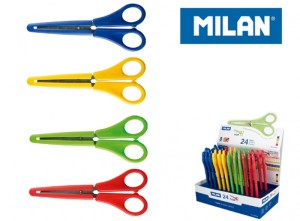 Nożyczki szkolne MILAN CASE z osłonką na ostrze, 1 szt.