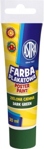 Farba plakatowa Astra tuba 30 ml - ciemna zieleń