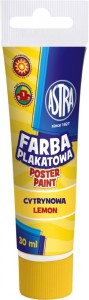 Farba plakatowa Astra tuba 30 ml - cytrynowa
