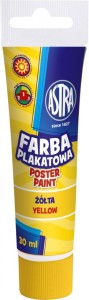 Farba plakatowa Astra tuba 30 ml - żółta