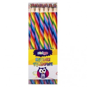 KREDKA TĘCZOWA (WIELOKOLOROWA) 36 SZT.