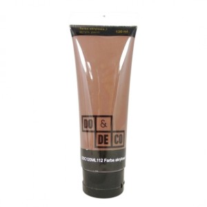FARBA AKRYLOWA 120ml CIEMNOBRĄZOWA 112