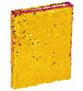 NOTATNIK Z CEKINAMI RÓŻOWO-ZŁOTY A5 96K.LINIA