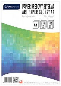 Papier kredowy A4 100 błysk