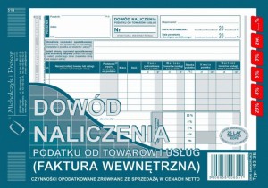 Dowód naliczenia podatku od towarów i usług
