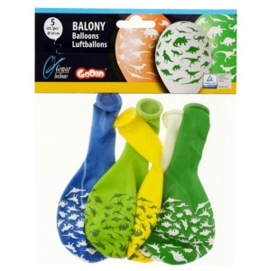 Balony Premium "Dinozaury", 12"/ 5 szt.