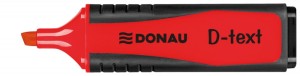 Zakreślacz fluorescencyjny DONAU D-Text, 1-5mm (linia), czerwony
